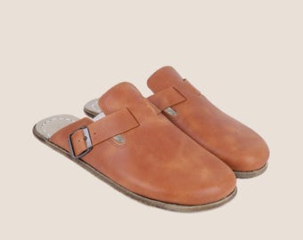 Handmade Leather Clog Sandals: Barefoot Style, Zero Drop