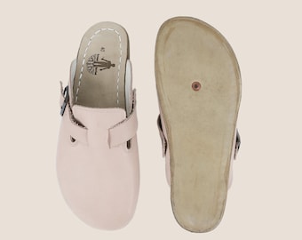 Handmade Barefoot Leather Clog Sandals: Zero Drop, Wide Toe Box