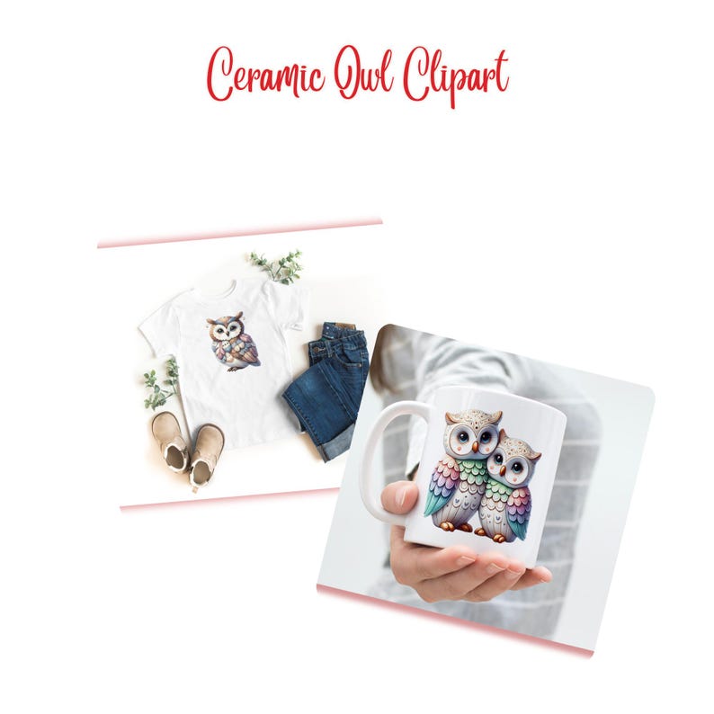 May include: A white ceramic mug with a colorful illustration of two owls. The owls are facing each other and have a variety of colors, including pink, blue, green, and yellow. The mug is a great way to show your love for owls.
