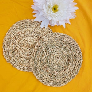 Handmade Straw Mat, Heat Resistant, Placement Mat, Plate Mat