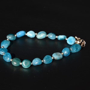 Blue apatite bracelet