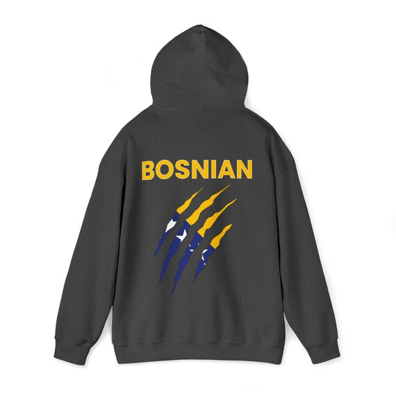 Bosnian Beast Hoodie Premium Quality Bosnia Pride Heavy Blend Sweatshirt Bosnia Fashion Extended Sizes Custom Colors Etsy
