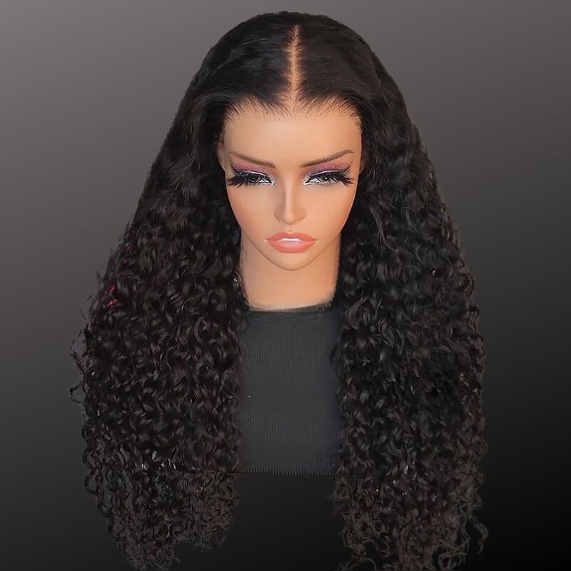 Water Wave HD Lace Wig: Glueless Pre-plucked 9x6 Closure - Etsy display picture 3