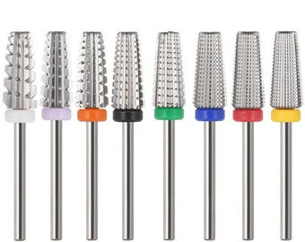5-in-1 Two-Way Tapered Carbide Nail Bit: Acrylic & Gel