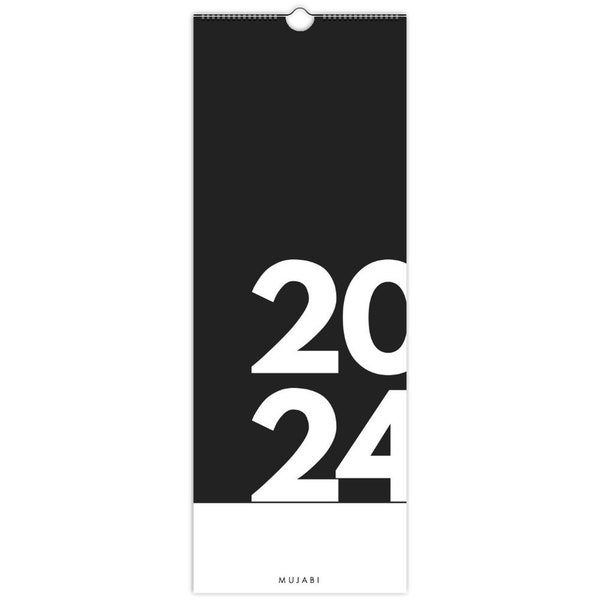 MUJABI | Minimalistic Modern Wall Office Calendar January - December 2024