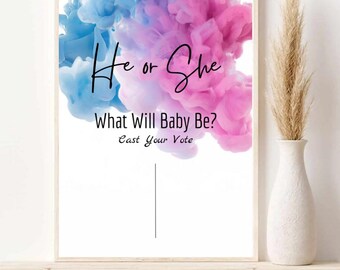 1 set Gender Reveal Gioco Votazione Poster Board Team Ragazza o Ragazzo Votazione Adesivi per Baby Shower Festa di compleanno Decorazione Fornure  15
