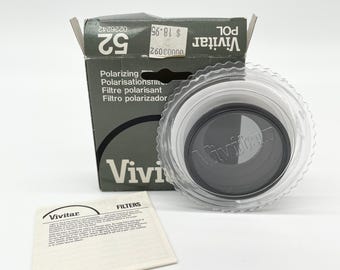 Vivitar 52mm Polarizing Filter Camera Lens Photography Polarisation Vintage