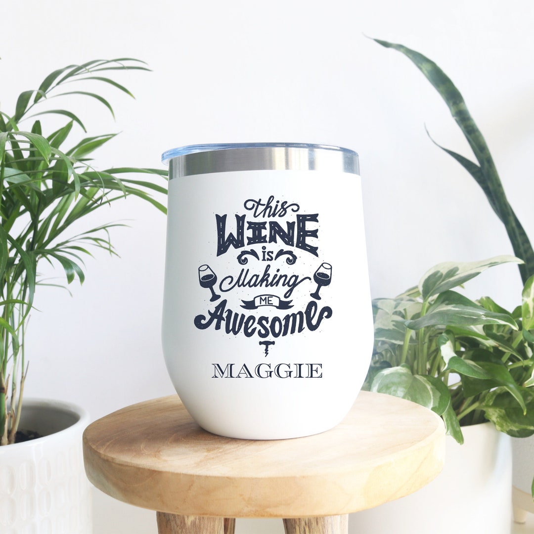 Personalized Wine Tumbler Mom Vino Weekend Custom Wine Chic Tumbler ...