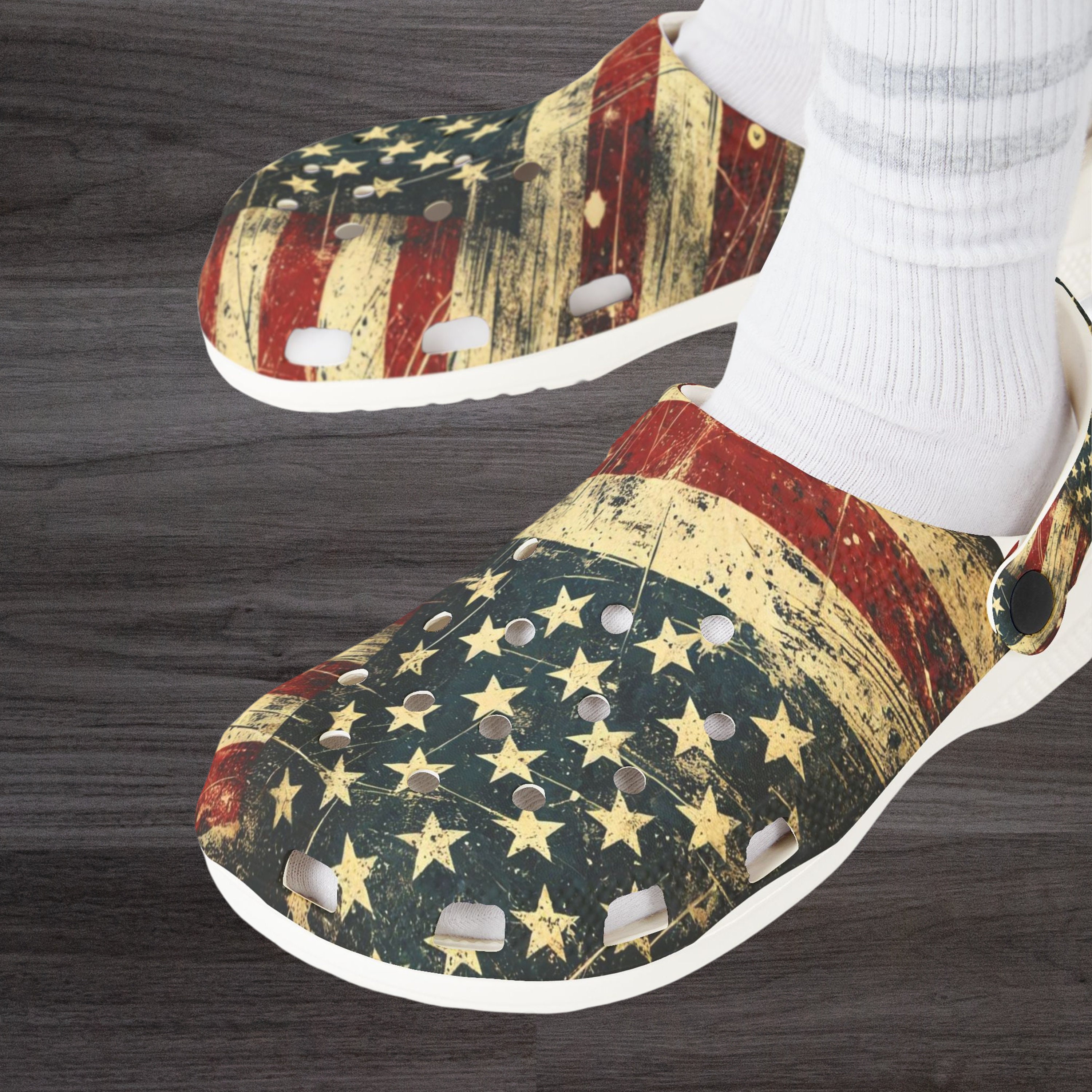 Crocs american flag Etsy Mexico