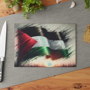 Palestine cutting board Palestinian supporter Freedom Palestinian Gift Decorative Kitchen decor Human Rights Advocate Palestine Patriotic