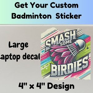 Fun Badminton Stickers Team Decal Reward Badminton Gift Players Reward ...