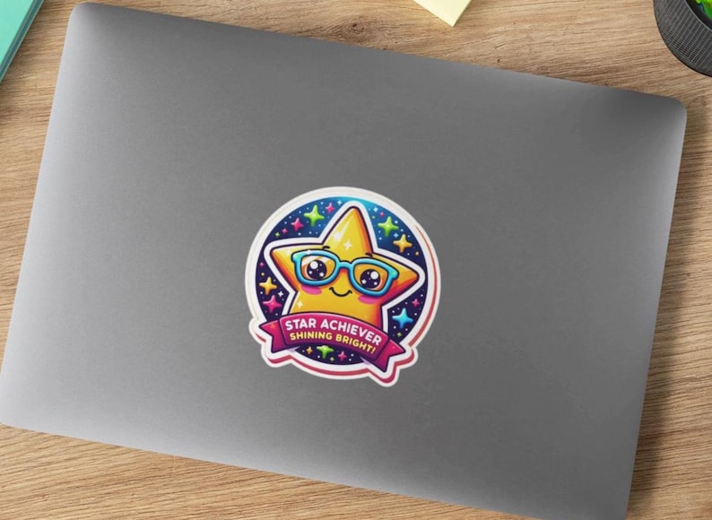 Kawaii Star Achiever Vinyl Sticker: Kids Reward, Motivational Decal - Etsy