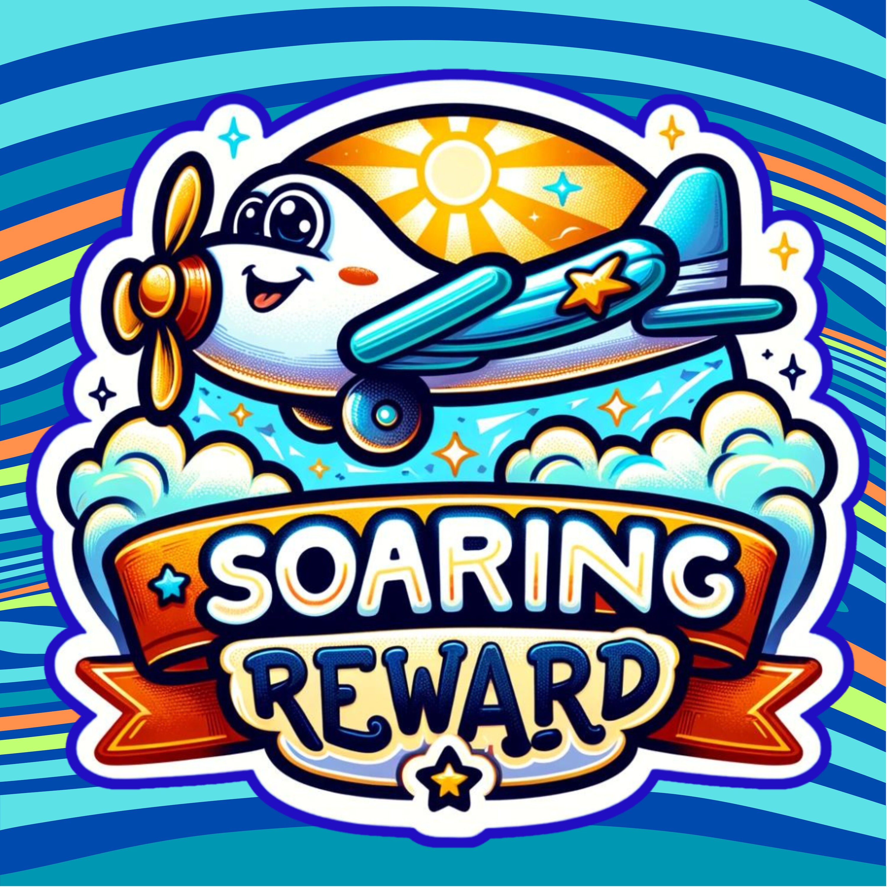 Fun Sticker Student Positive Reward Decal Airplane Sticker Motivational ...