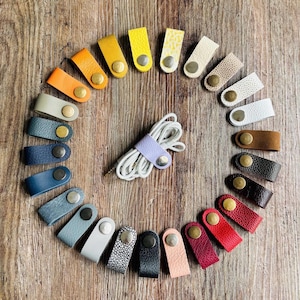 Bunte Lederband | 2 für 5 | 10für20 | Kabel-Organizer | Reise-Accessoire | Büro Organizer | Leder Schnur Halter