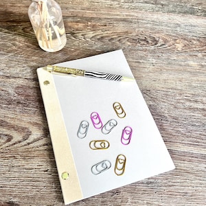 Lux Mini Paper Clips in Bronze, Pink, Silver | With Heart Design | Pack of 20 | Gift Filler