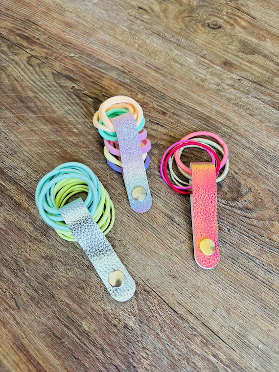 Girls Hair Band Keeper | Vegan Leather Hair Tie Wrap | Hair Band Organiser | Travel Accessory | Hair Accessory Storage | Party Favors