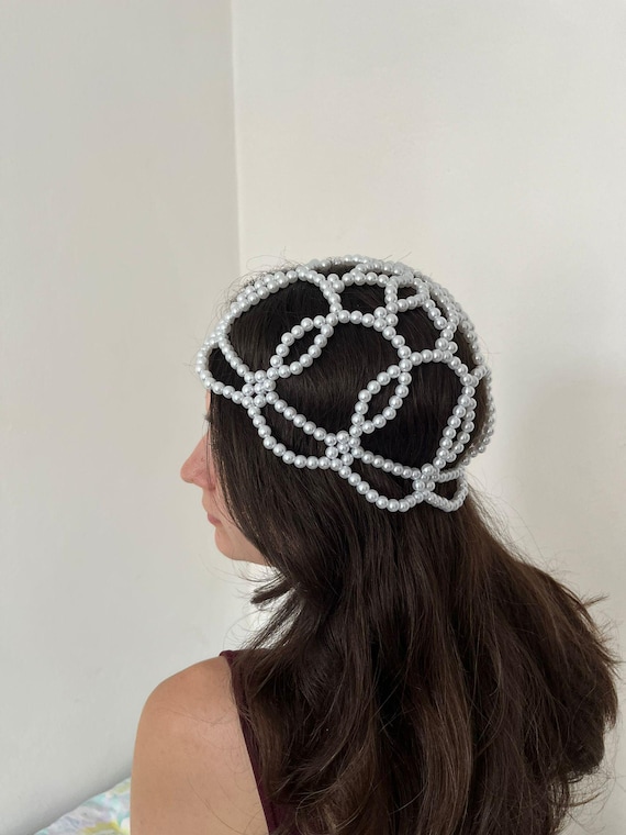 Elegant Beaded Bridal Headband Veil Amazon.com: kiido Wedding Veil Bride Headpiece Boho headband  main image 4
