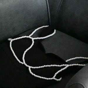 Elegante cadena de perlas para el cuerpo: joyería nupcial y de moda de lujo para una declaración elegante