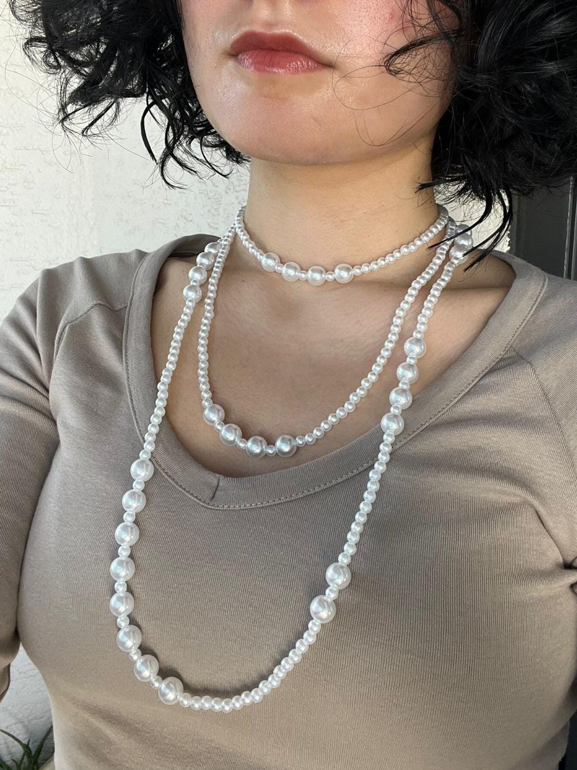 Trendy Pearls Layered Necklace