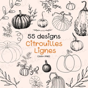Lines Clipart/ Pumpkin Clipart/ Halloween Clipart/ Autumn Lines Clipart/October Clipart/Autumn Outlines Clipart/Outline Clipart