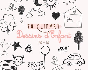 Drawing clipart/Child clipart/School clipart/Hand drawing clipart/Minimalist clipart/line clipart/man clipart/cute clipart