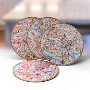 Handgefertigte Acryl-Untersetzer aus originalen Landkarten – nachhaltig, einzigartig & perfekt als Geschenk für Reisefans