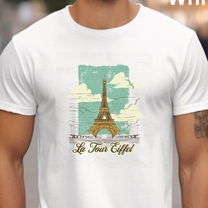 Eiffel Tower Heavy Cotton Tee, La Tour Eiffel shirt, Graphic tee, Paris t-shirt, France Shirt, Summer shirt, 2024 tee, Europe, sports shirt