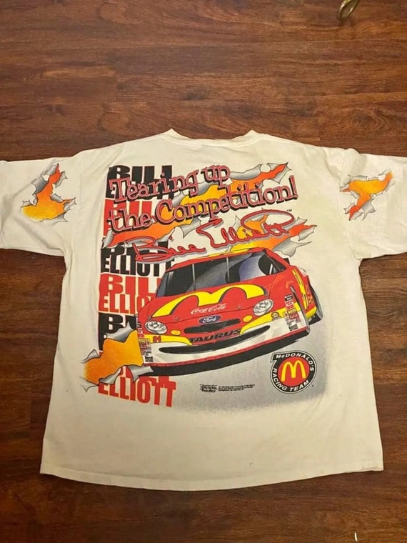 Vintage Bill Elliot McDonalds 1998 T-shirts Nasca… - image 4