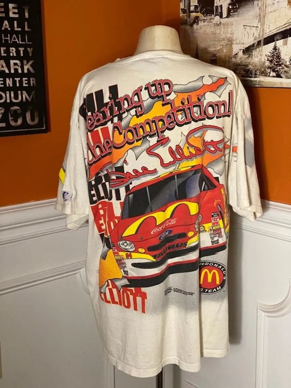 Vintage Bill Elliot McDonalds 1998 T-shirts Nasca… - image 5