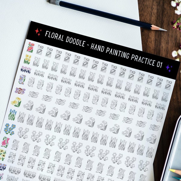 Printable Nail Art Practice - Etsy