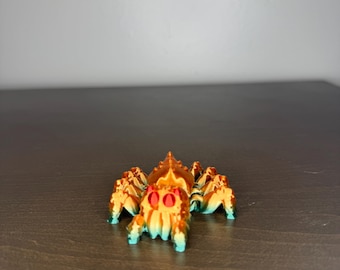 Flexi Jumping Spider 3D-Printed Articulated Spider Fidget Toy Figurine