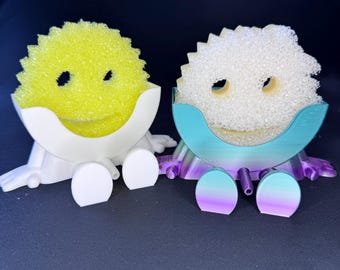 3D Printed Peeing Scrub Daddy Holder – Kitchen Sponge Caddy, Water Drain