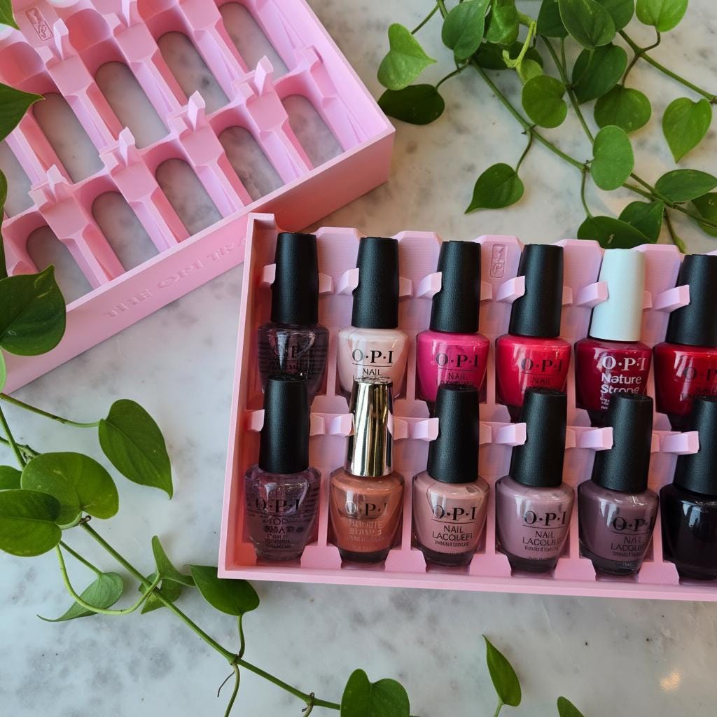 The OPI Tray: Nail Polish Organizer for Stacking, Shelf Displays, and Drawers