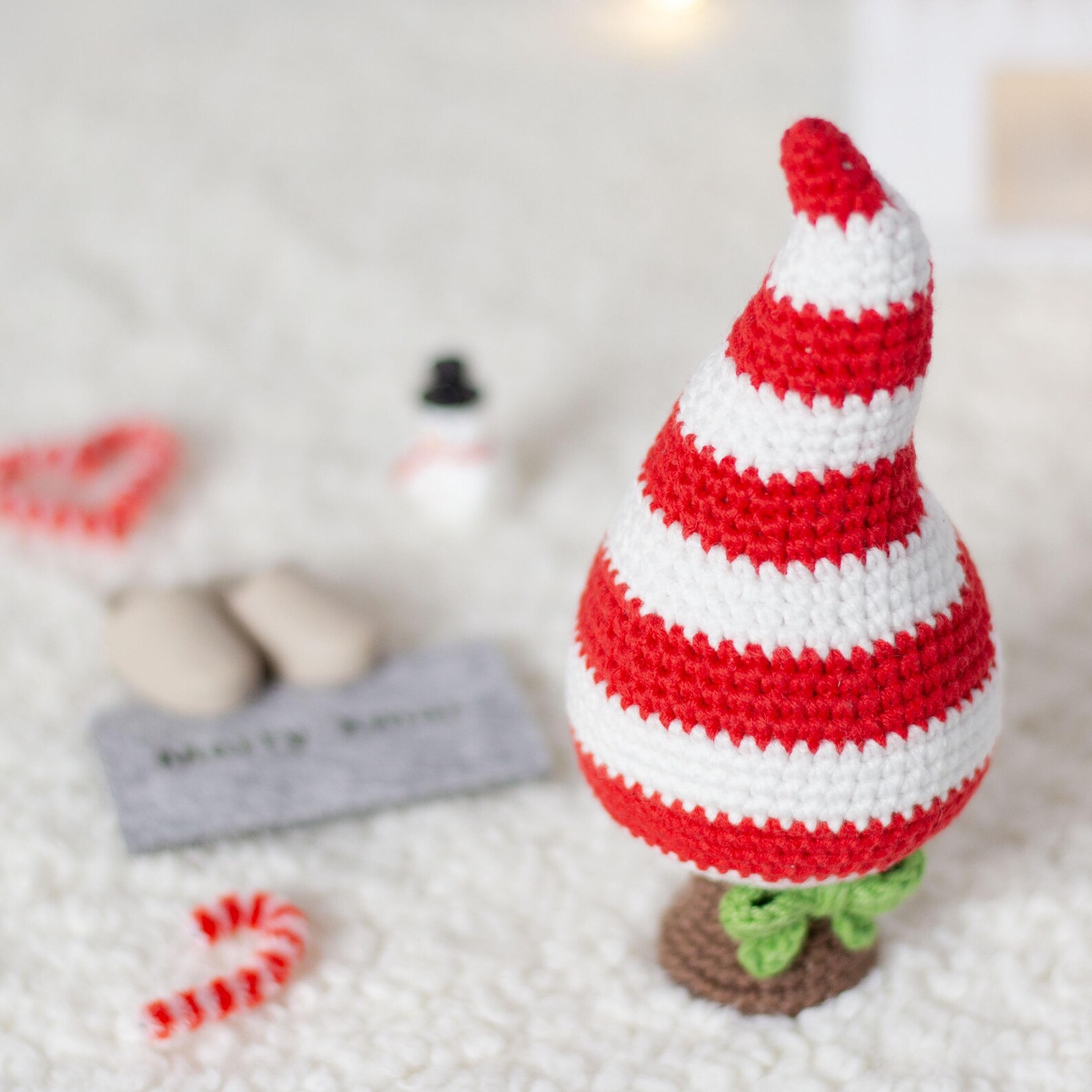 Crochet PATTERN Candy Cane Christmas Tree: Amigurumi Toy and Decor (PDF ...
