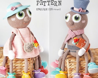 Crochet Romantic Spider PATTERN: amigurumi Valentine's Day funny toy (PDF Pattern)