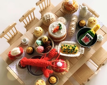 Crochet PATTERN BUNDLE: Friendsgiving Food Amigurumi Collaboration E-Book (PDF Patterns)