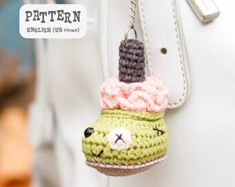 Crochet PATTERN Halloween Zombie Boot Keychain: Amigurumi spooky backpack accessory (PDF Pattern)
