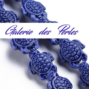 20 mm blauwe keramische schildpadkralen in een kralenset: perfect voor het maken van sieraden, armbanden, kettingen, oorbellen en macramé.