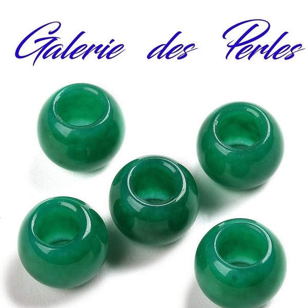 JADE  de  MALAISIE  12mm  Gros Trous  gemme perle fine ronde naturelle  : création bijoux bracelet collier bague boucle oreilles