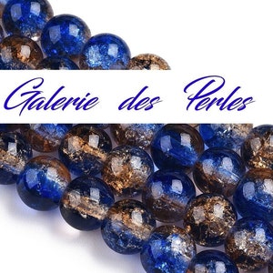 Perle di vetro incrinate 2 COLORI 8 mm in lotto di perle rotonde: creazione di gioielli bracciale collana orecchini macramè