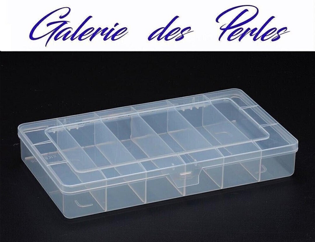 Transparent Box for Storing and Organizing Beads, 6 Compartments, 21cm ...