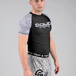 Solid Grappling | Jiu Jitsu Men&#39;s Rash Guard | BJJ Rash Guard | Brazilian Jiu Jitsu Rash Guard | MMA No-Gi Aztec | Men&#39;s No Gi Gear