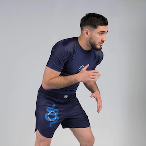 Solid Grappling Shorts | Jiu Jitsu Men&#39;s Shorts | BJJ Shorts | Brazilian Jiu Jitsu Rash Guard | MMA No-Gi Navy Viper | Men&#39;s No Gi Gear