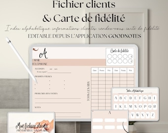 Fichier clientes et cartes de fidélités - prothésiste ongulaire