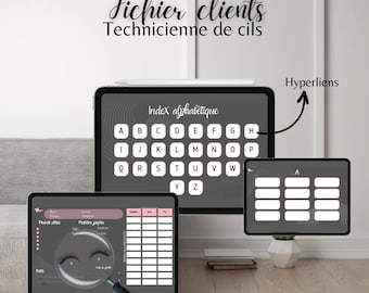 Fichier clients Technicienne de cils