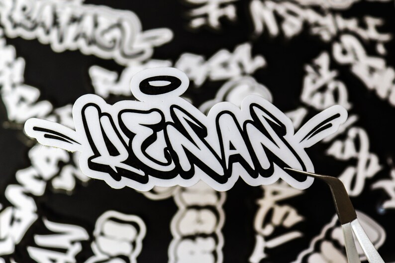 Personalisierte Graffitisticker / Laptopsticker / 12 Stk. / wasserfest Bild 7