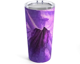 Lila blommigt rostfritt stål 20 oz tumbler
