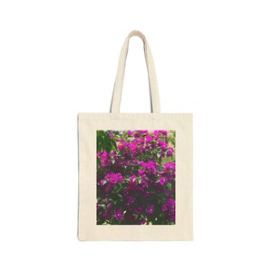 LILA Blumen-Baumwollsegeltuch-Einkaufstasche für Purpur-Liebhaber, Gärtnertasche, bunte Blumen-Einkaufstasche, Geschenkidee für besondere Anlässe