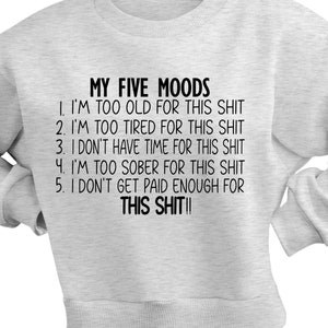 My Five Moods SVG and PNG digital file