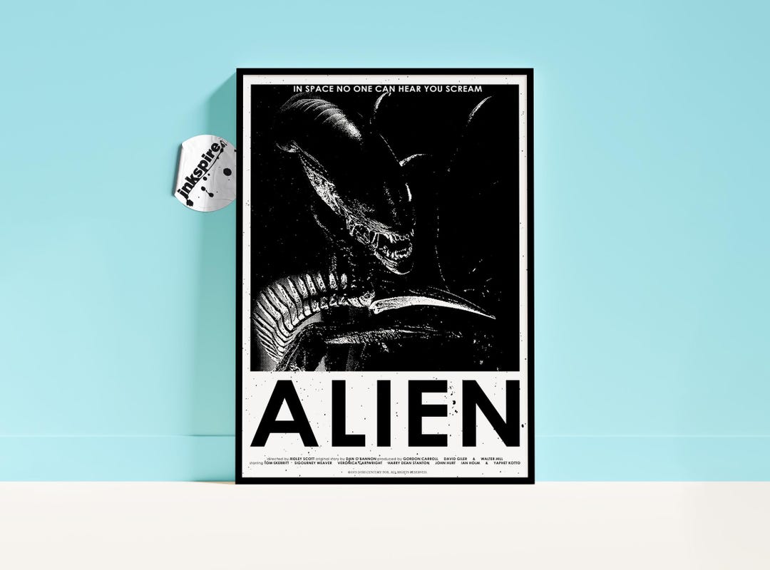 Alien Poster, Alien Movie Poster, 80s Movie Poster, Classic Movie Print ...